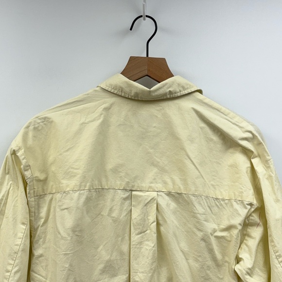 Anthropologie Pistola Sloane Oversized Button Down Boxy Poplin Shirt Yellow XS - Picture 7 of 10